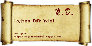 Mojzes Dániel névjegykártya