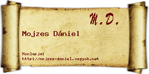 Mojzes Dániel névjegykártya
